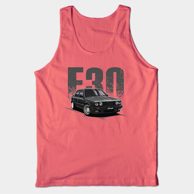 Classic E30 Gang (Super Black) Tank Top by Jiooji Project